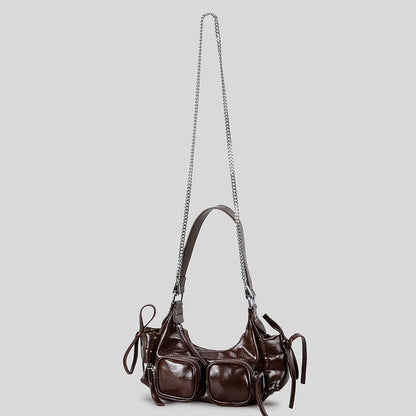 Mehrfach-Taschen Leder Handtasche