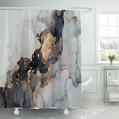 Künstlerisches Marmor Design Duschvorhang Brehn