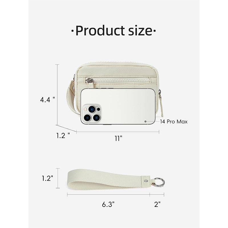 Praktische Handgelenktasche mit Reißverschlussfächern Brehn