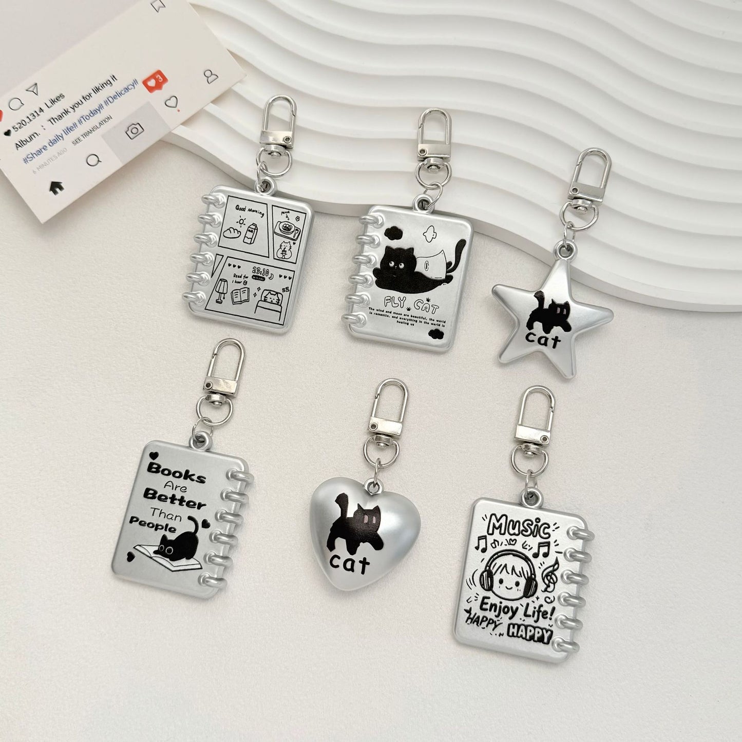 Süßer Katzenstern Charms Schlüsselanhänger Brehn