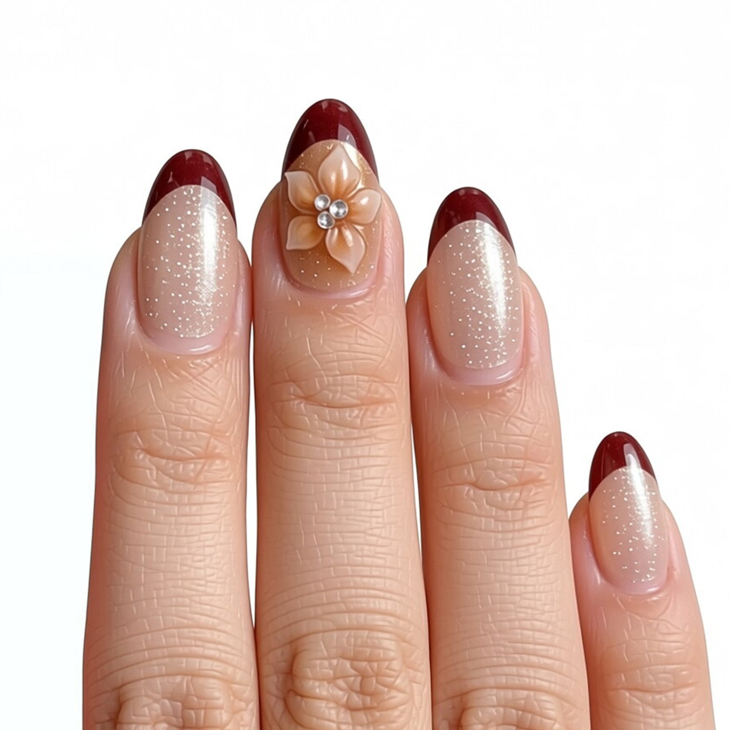 Dekoratives Press-On-Nagelset mit floralen Akzenten Brehn 1787225159