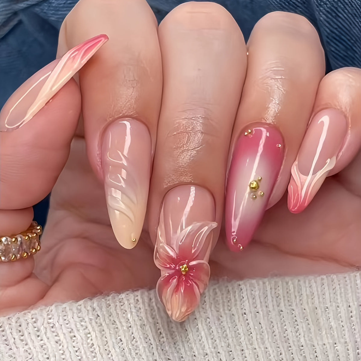 Dekorativer Press-On Nagelset Brehn