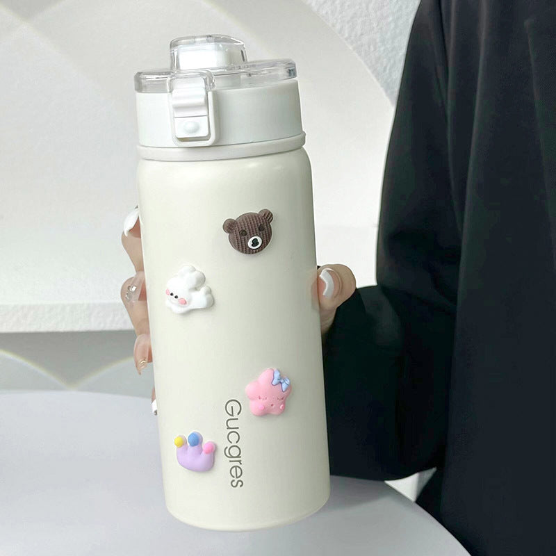 Damen Isoliertrinkflasche mit sicherem Klappverschluss und verspieltem Design Brehn