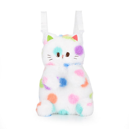 Plüsch Tasche mit Verspieltem Katzenmotiv Brehn