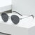 Damen runde Sonnenbrille mit leichtem Metallrahmen und gradienten Gläsern Brehn