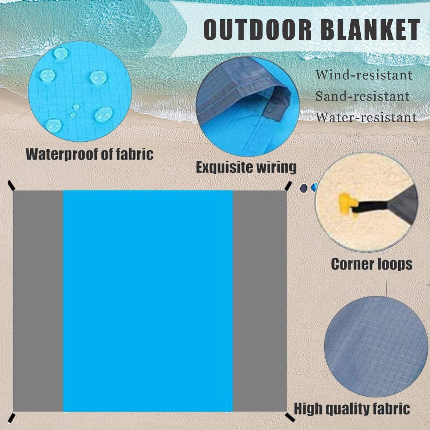 Damen Outdoor Picknickdecke Brehn