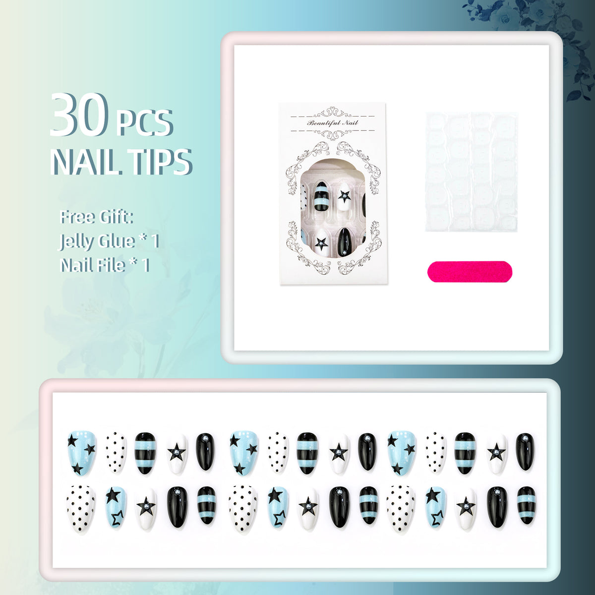 Sternen Design Press-On Nagelkunst Set