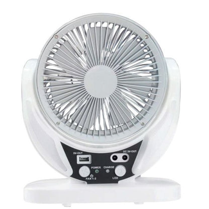 Damen Solarbetriebener Ventilator mit LED-Leuchten und USB-Ladefunktion Brehn