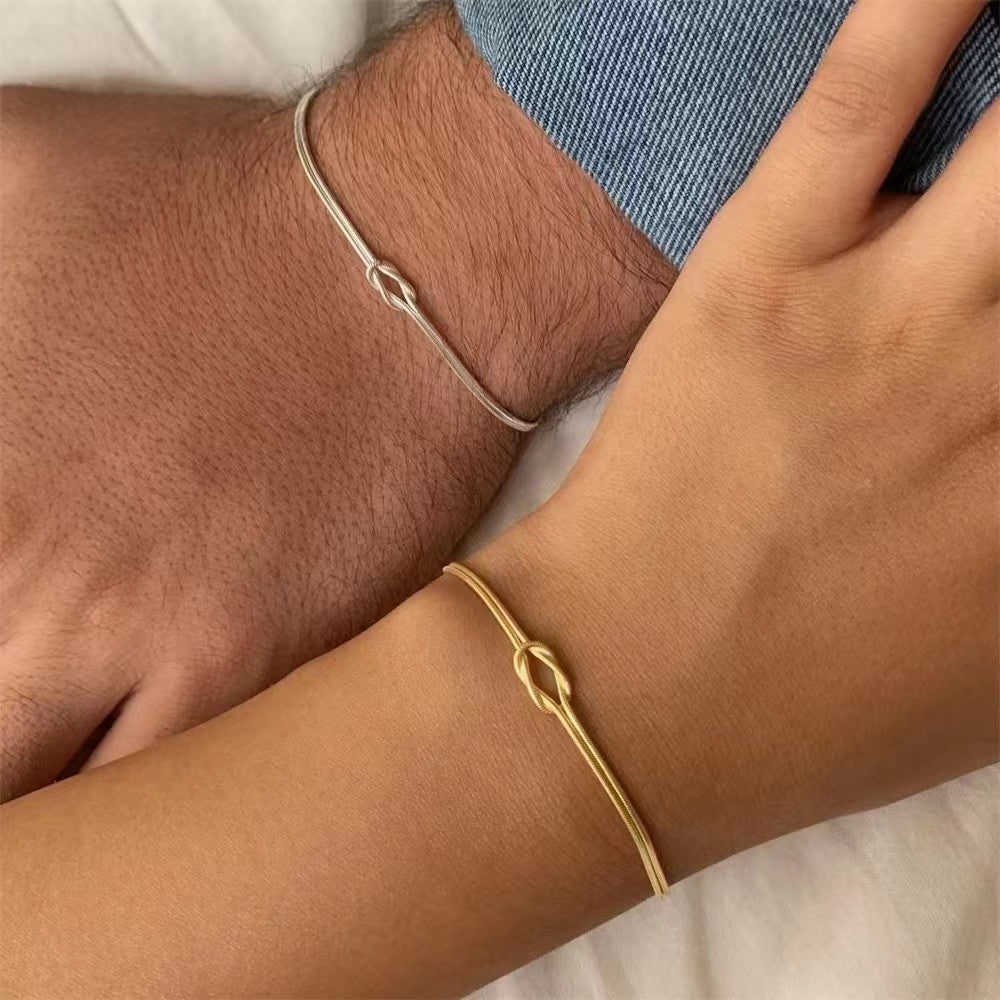 Elegante Doppelstrang-Knotenarmband Brehn