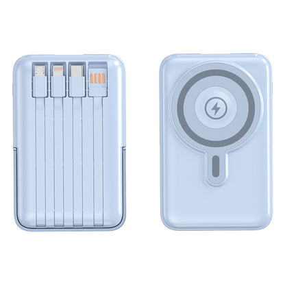 Tragbare Powerbank mit Integrierten Ladekabeln und Magsafe-Funktion Brehn