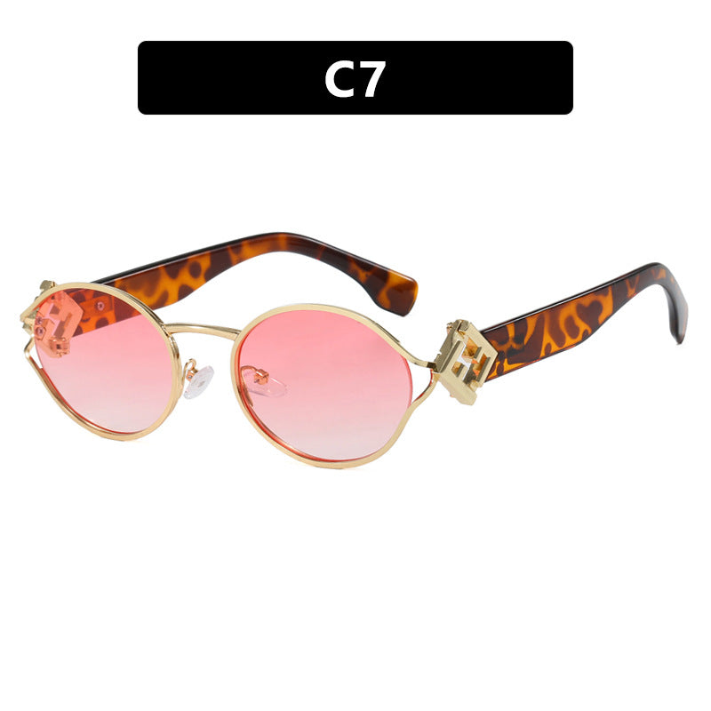Damen modische Sonnenbrille mit elegantem Metallrahmen und UV-Schutz Brehn