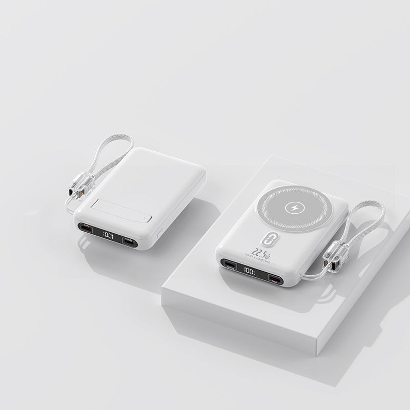 Tragbare Powerbank mit Induktiver Ladefunktion und Led-Anzeige Brehn