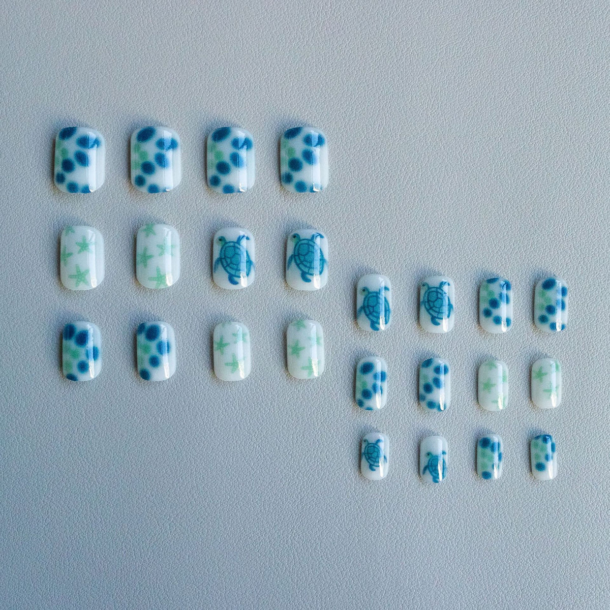 Thematisches vom Ozean inspiriertes Nagelkunst-Set