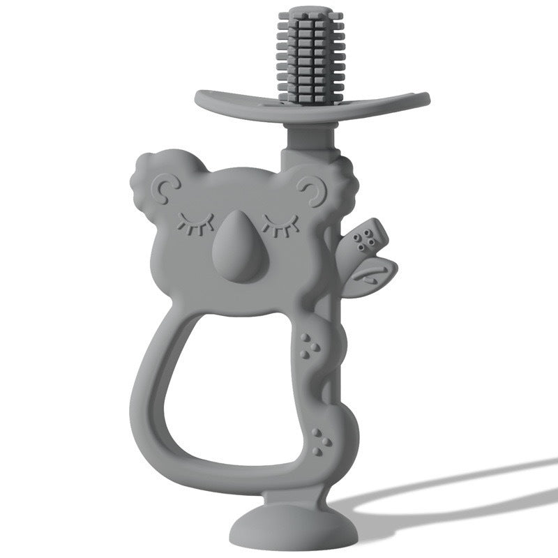 Silikon Koala Beißring Schnuller mit ergonomischem Griff und Sicherheits-Schraubanschluss