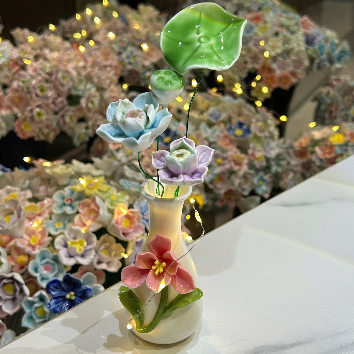 Dekorativer Keramikk Blumen Vase