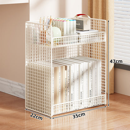 Kompakter vertikaler Drahtgitter-Desktop-Organizer-Regal