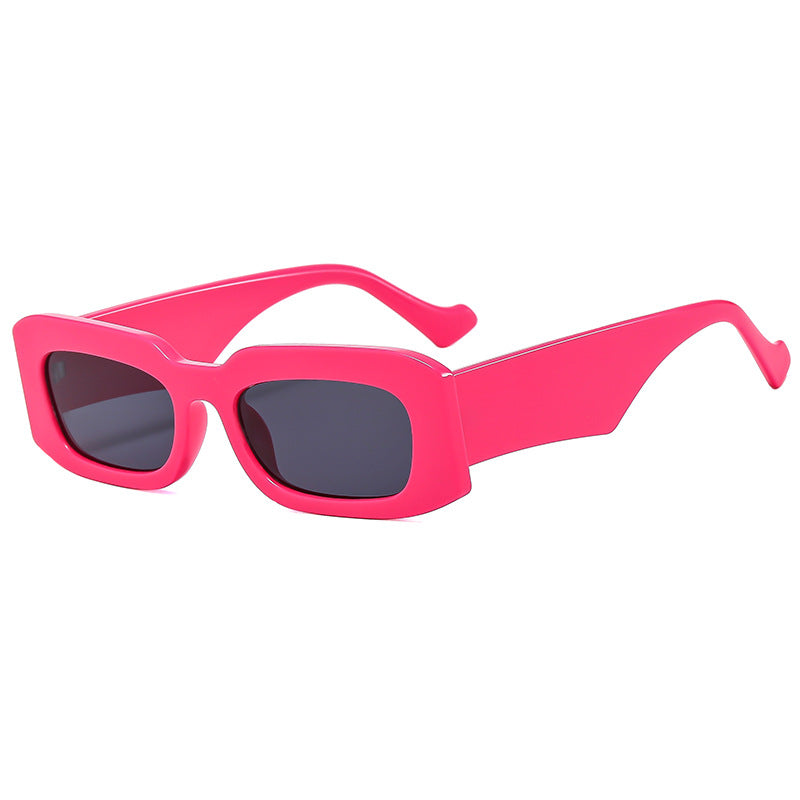 Damen modische quadratische Sonnenbrille mit breitem Rahmen und UV-Schutz Brehn