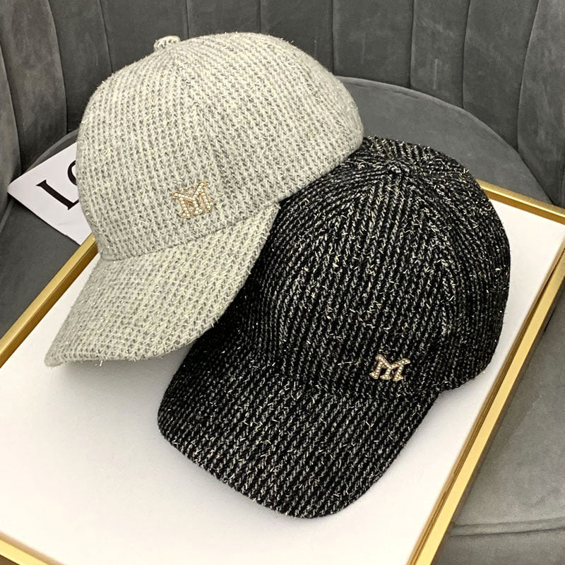 Damen Strukturierter Strick Baseballcap Brehn