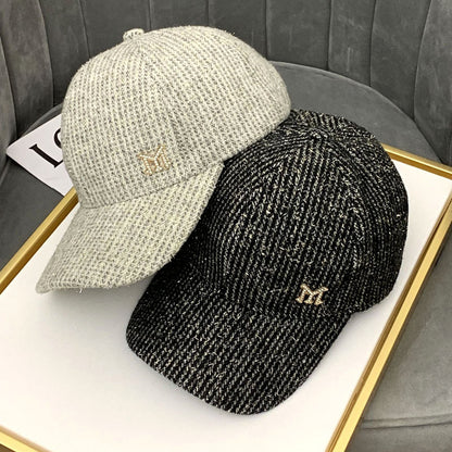 Damen Strukturierter Strick Baseballcap Brehn