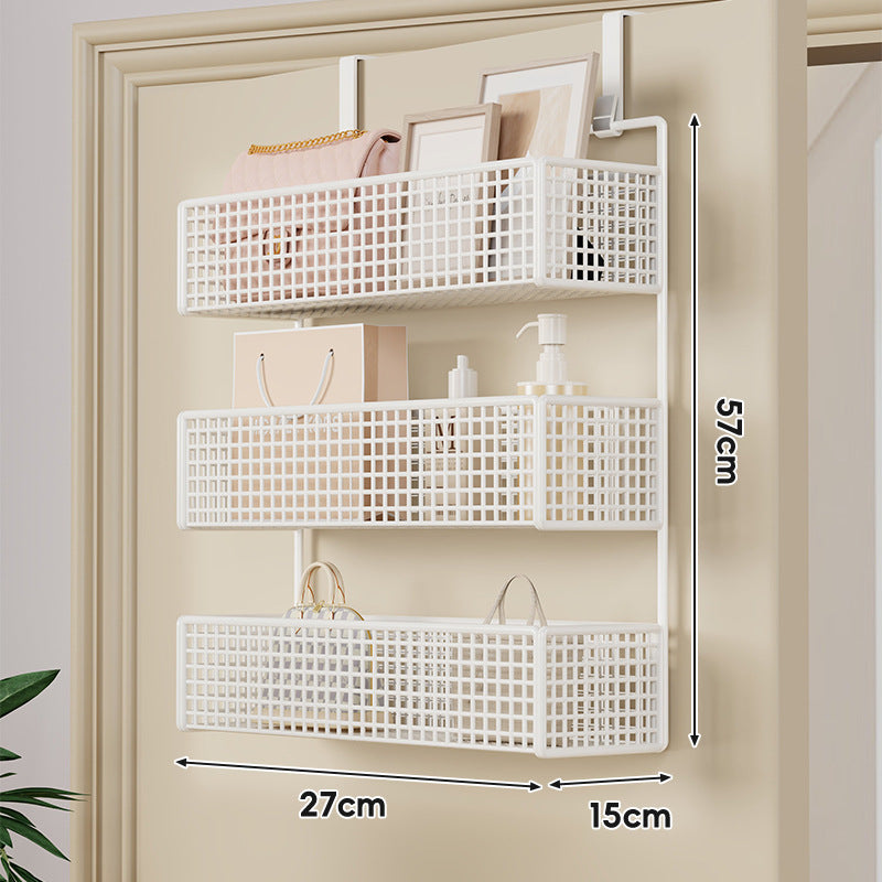 Über-Tür hängender doppelter belüfteter Mesh-Speicherkorb-Organizer mit Haken