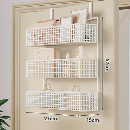 Über-Tür hängender doppelter belüfteter Mesh-Speicherkorb-Organizer mit Haken