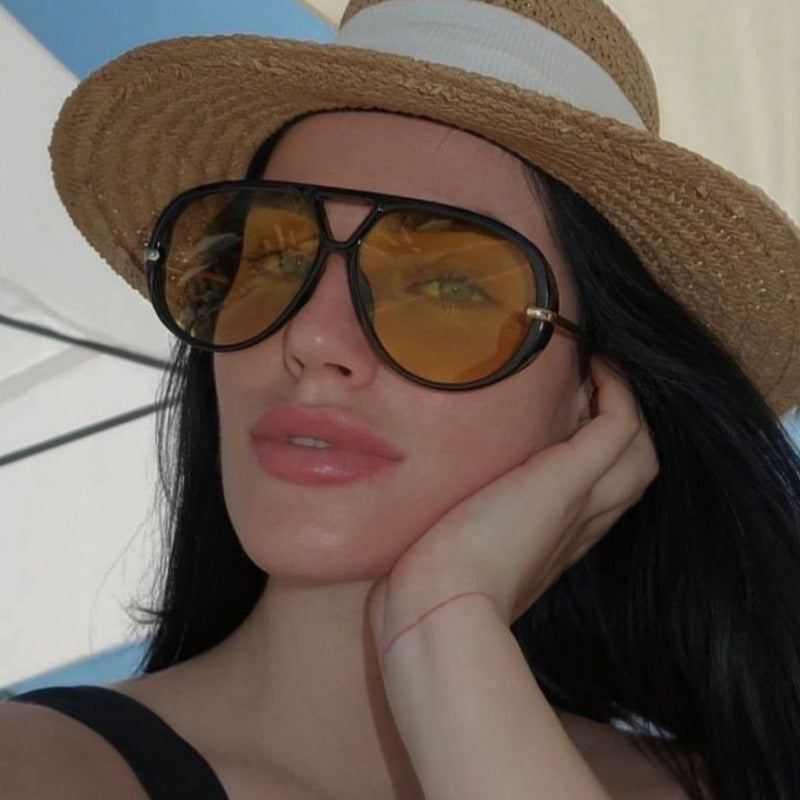Damen Oversized-Sonnenbrille im modischen Retro-Design Brehn