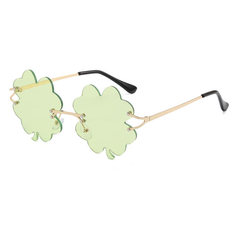 Damen verspielte Sonnenbrille mit einzigartigem Blumenrahmen Brehn