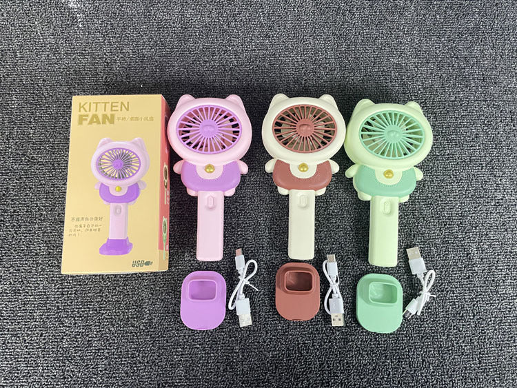Unisex Tragbarer Mini Handventilator im niedlichen Katzenmotiv Brehn