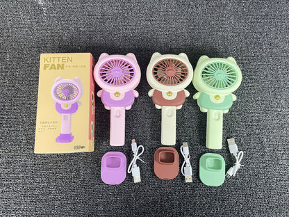 Unisex Tragbarer Mini Handventilator im niedlichen Katzenmotiv Brehn
