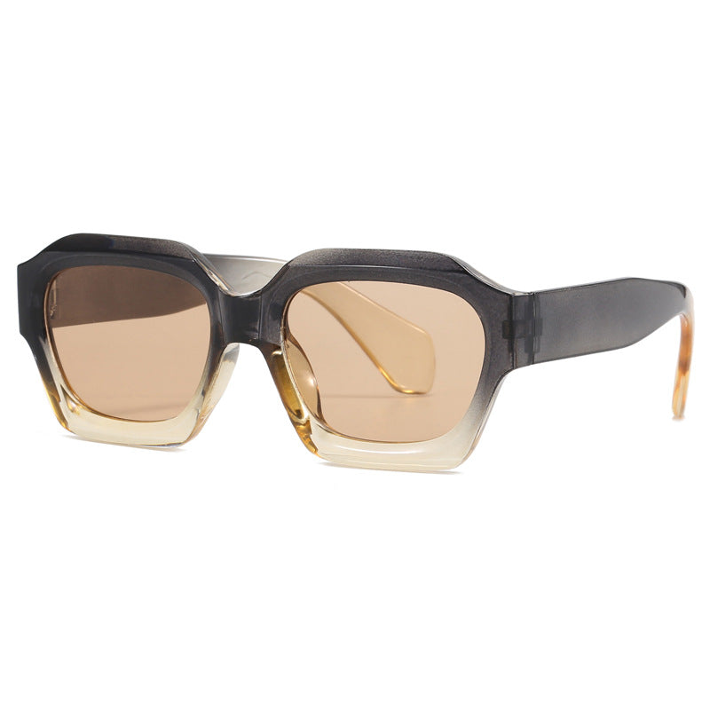 Damen modische geometrische Oversized-Sonnenbrille Brehn