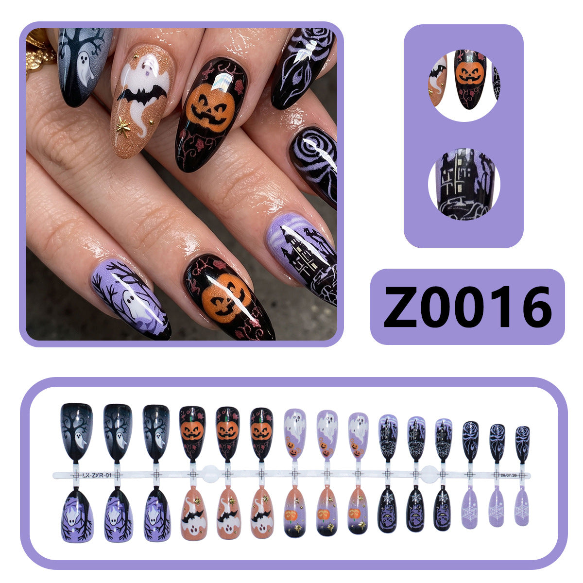 Halloween-Themen Press-On Nail Set