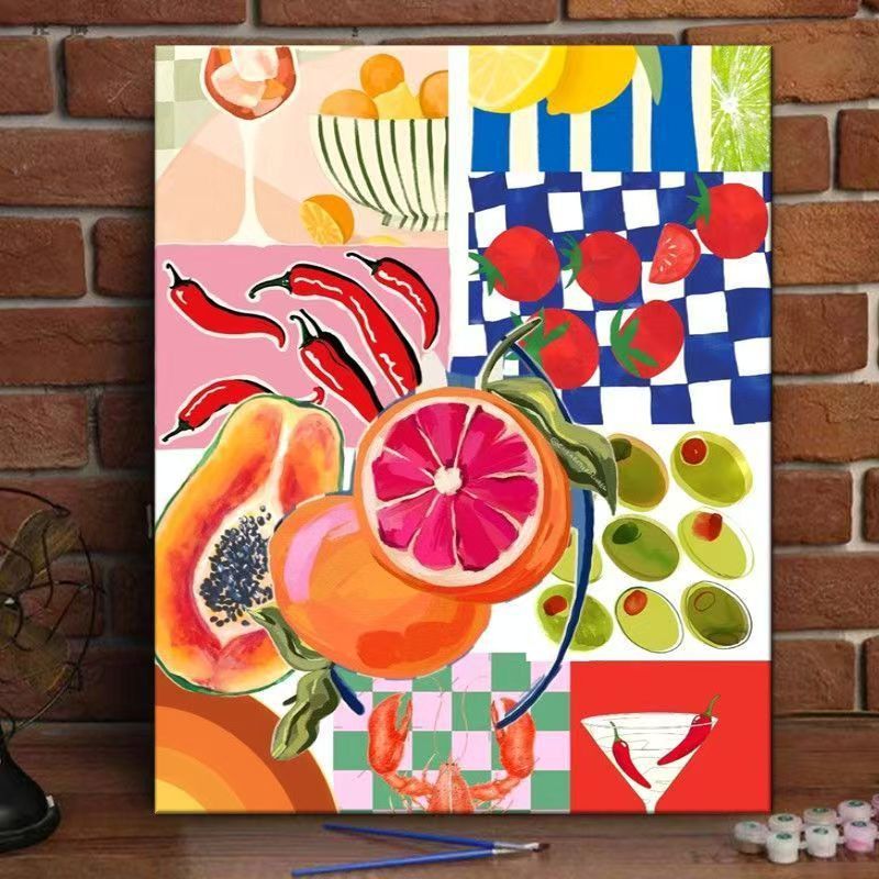 Pfirsichblüte dekorativer Leinwand-Kunstdruck Brehn