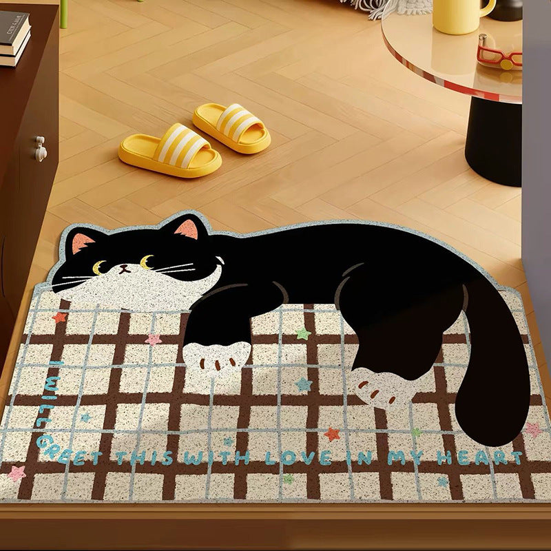 Verspielt katzenförmige Willkommensmatte