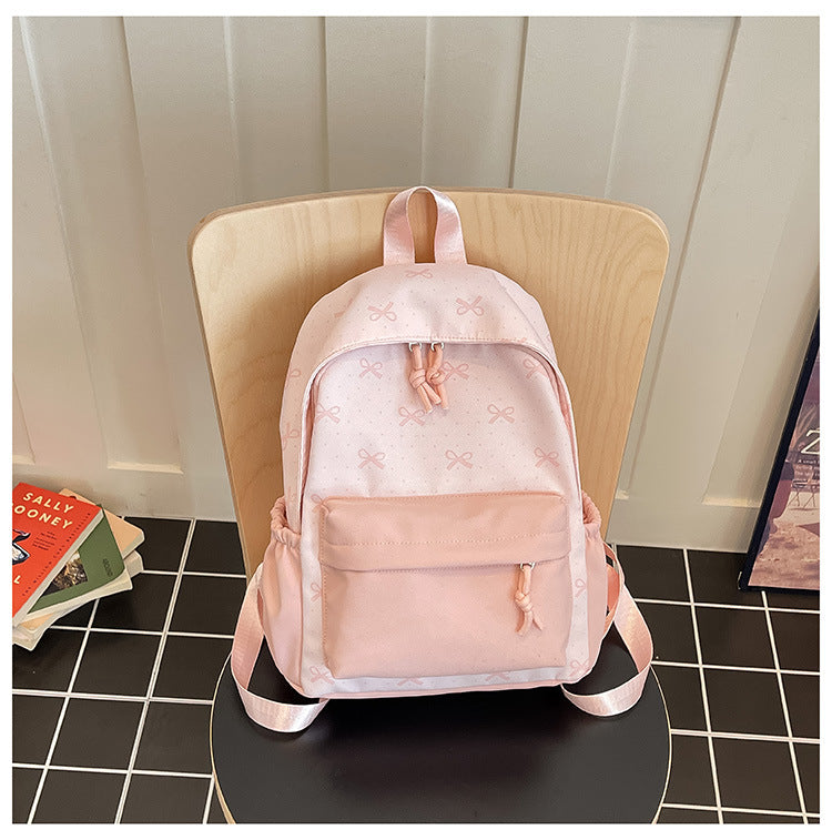 Niedlicher Alltagsrucksack mit Aufgestickten Schleifen Brehn