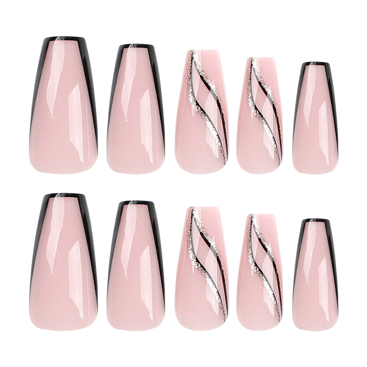 Kunstvolle Nagelverlängerungen mit elegantem Design Brehn