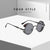 Damen runde Sonnenbrille mit luxuriösem Goldrahmen und dekorativen Elementen Brehn