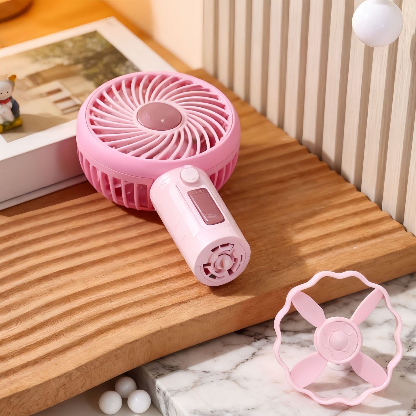 Damen Tragbarer Handventilator mit flexibler Neigungsverstellung und stufenloser Geschwindigkeitsregelung Brehn