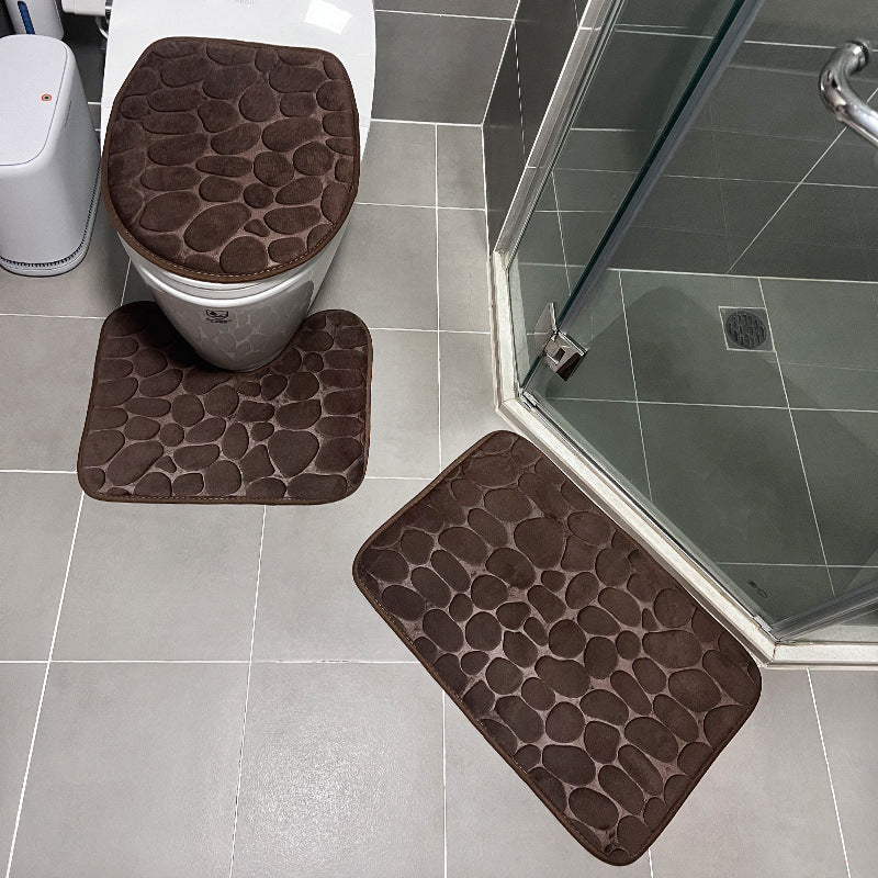 Steinmuster Badezimmermatten-Set