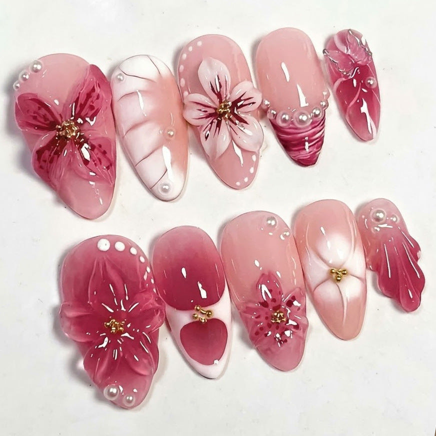 Blumenmuster Druck Auf Nail Art Kit