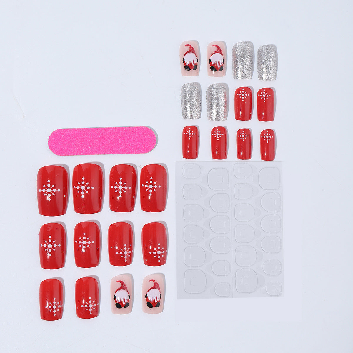 Kunstnagelset mit festlichem Weihnachtsdesign Brehn
