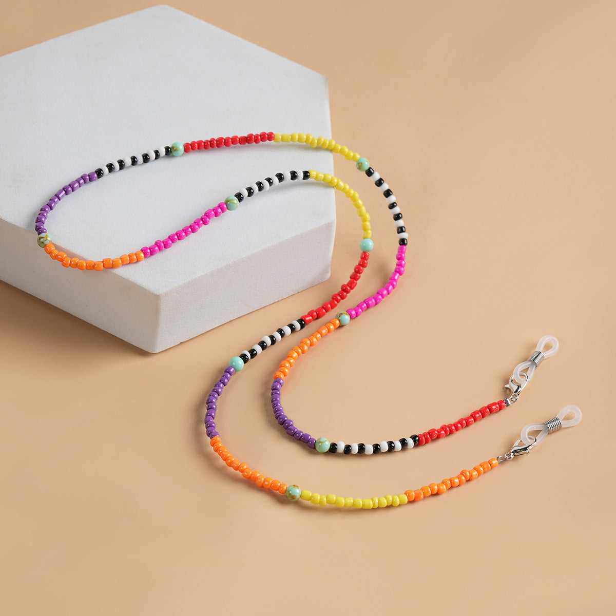 Bunte handgefertigte Perlen-Brillenband Brehn