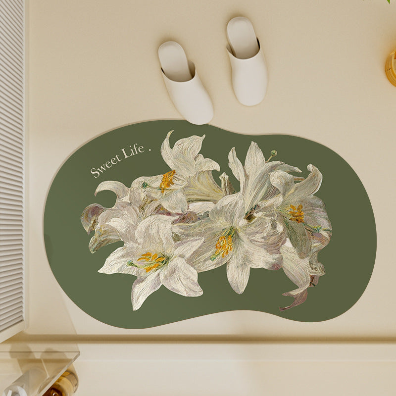 Blumeninspiriertes dekoratives Badezimmermatte Brehn