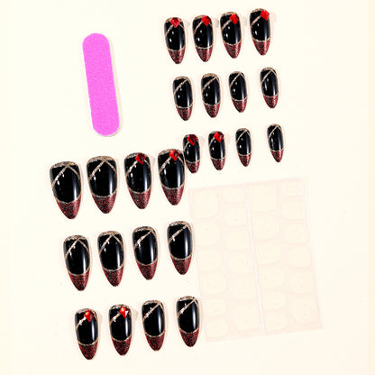 Stiletto-Nagelkunstverlängerungen mit Edelsteinakzenten Brehn