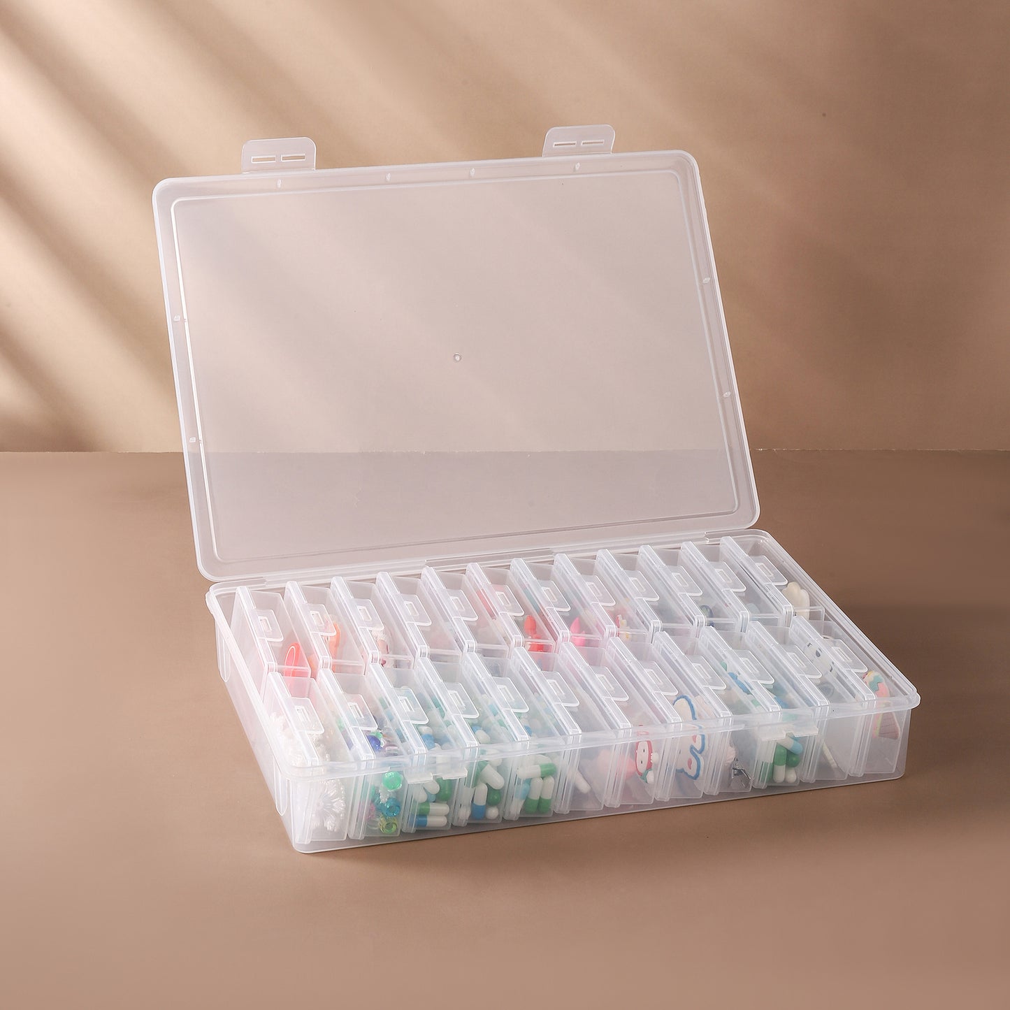 Transparente Mehrfachfach-Bastelaufbewahrungsbox Brehn