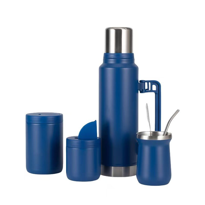 Damen Stilvolle Thermoskanne mit praktischem Trinkbecher Set Brehn