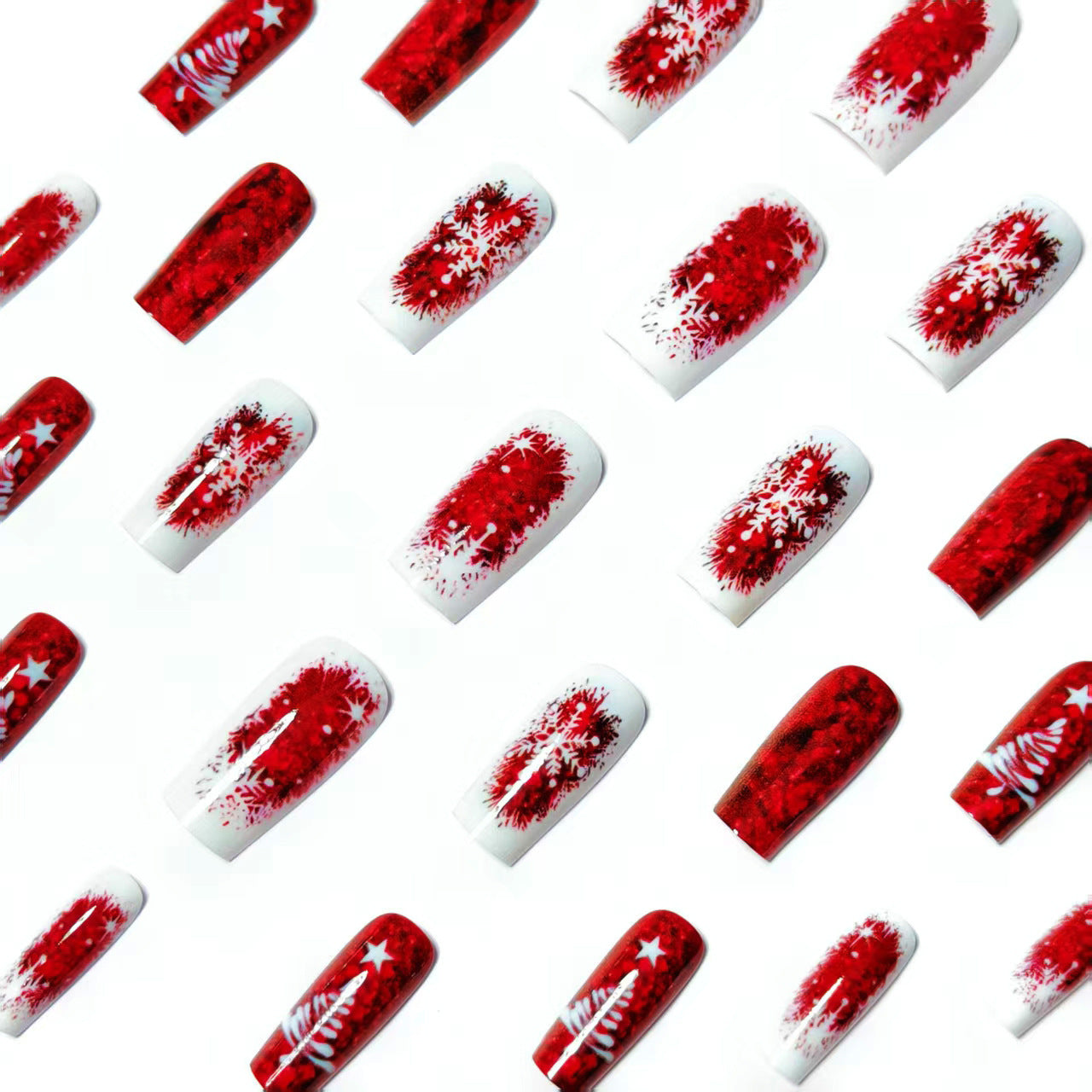 Kunstnägel mit Festlichem Weihnachtsdesign Brehn