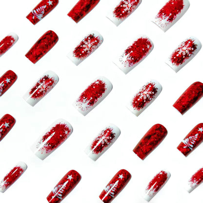 Kunstnägel mit Festlichem Weihnachtsdesign Brehn