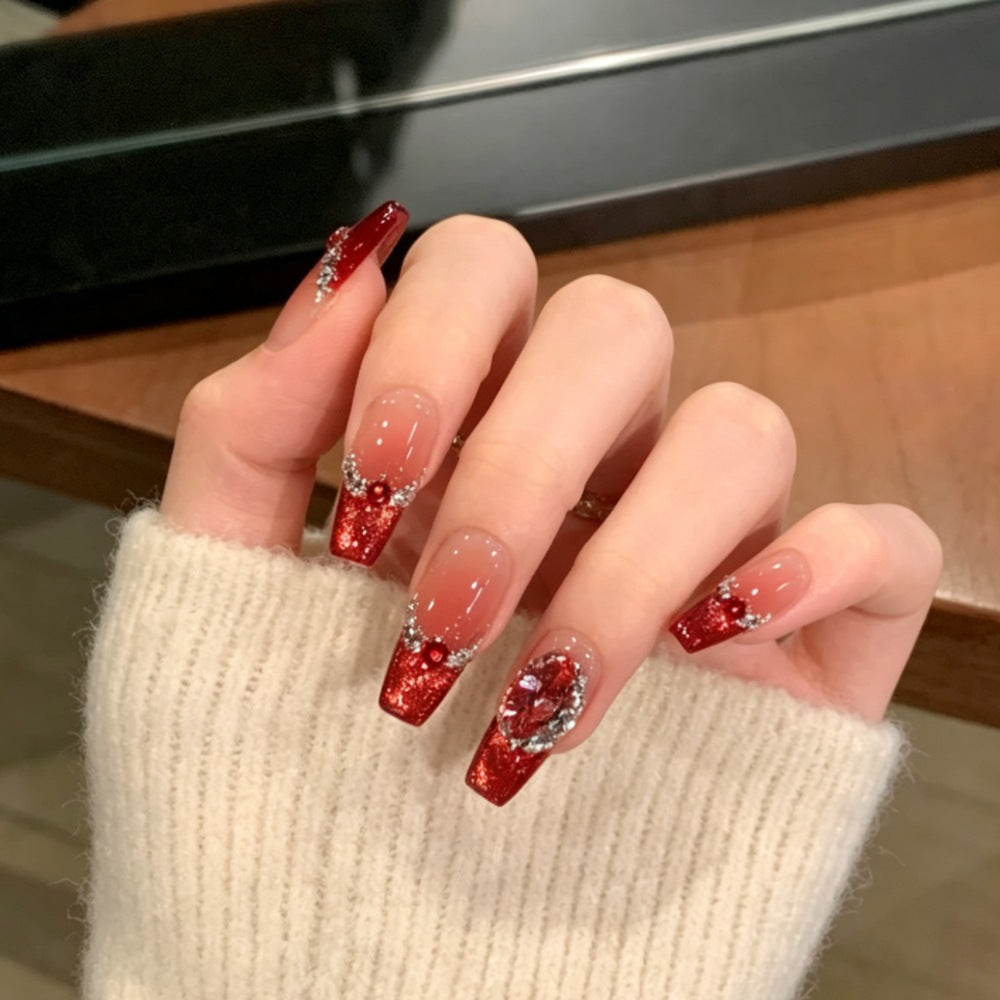 Luxuriös Glitzerndes Press-On Nagelset Brehn