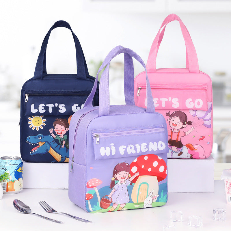 Isolierter Cartoon Lunch Tote Brehn