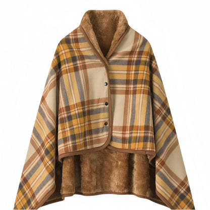 Damen Kuschelige Decke Poncho Brehn